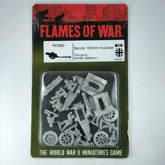 Metal German Axis Skoda 100mm Howitzer Blister WW2 - Flames of War C2408