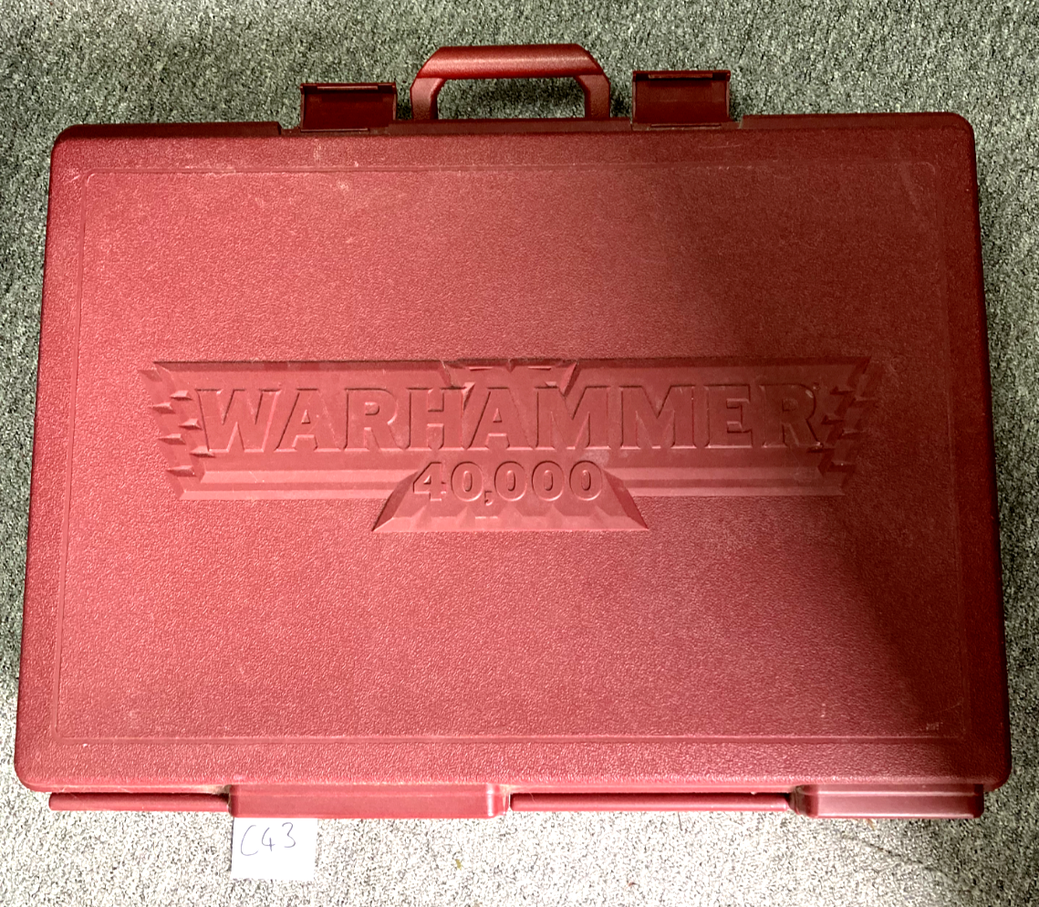 Large Red Games Workshop Figure Carry Case - No Foam Trays - Warhammer 40K C43