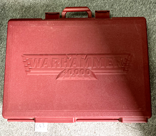 Large Red Games Workshop Figure Carry Case - No Foam Trays - Warhammer 40K C43