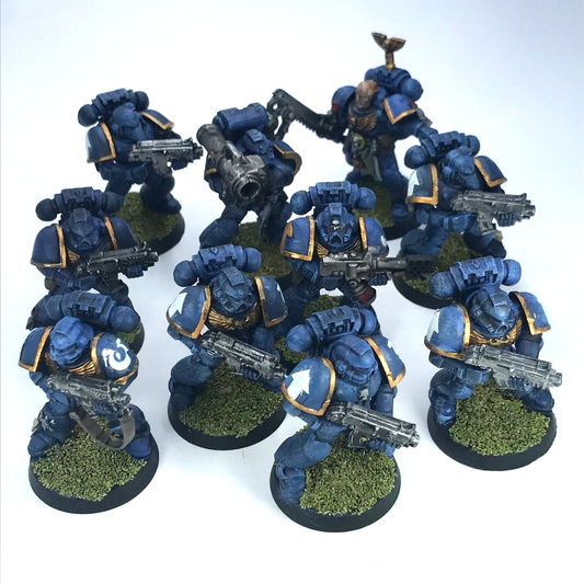 Classic Space Marine Ultramarine Tactical Squad - Painted - Warhammer 40K C2208