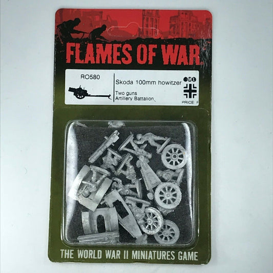 Metal German Axis Skoda 100mm Howitzer Blister WW2 - Flames of War C1827