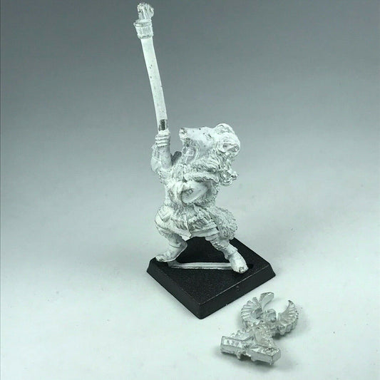 Metal White Lion Standard Bearer High Elf Elves - Warhammer Fantasy X2253