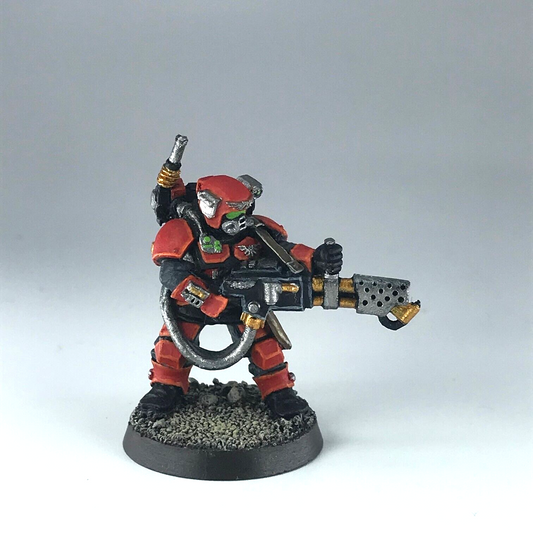 Kasrkin Stormtrooper with Flamethrower Imperial Guard Warhammer 40K Metal X12589