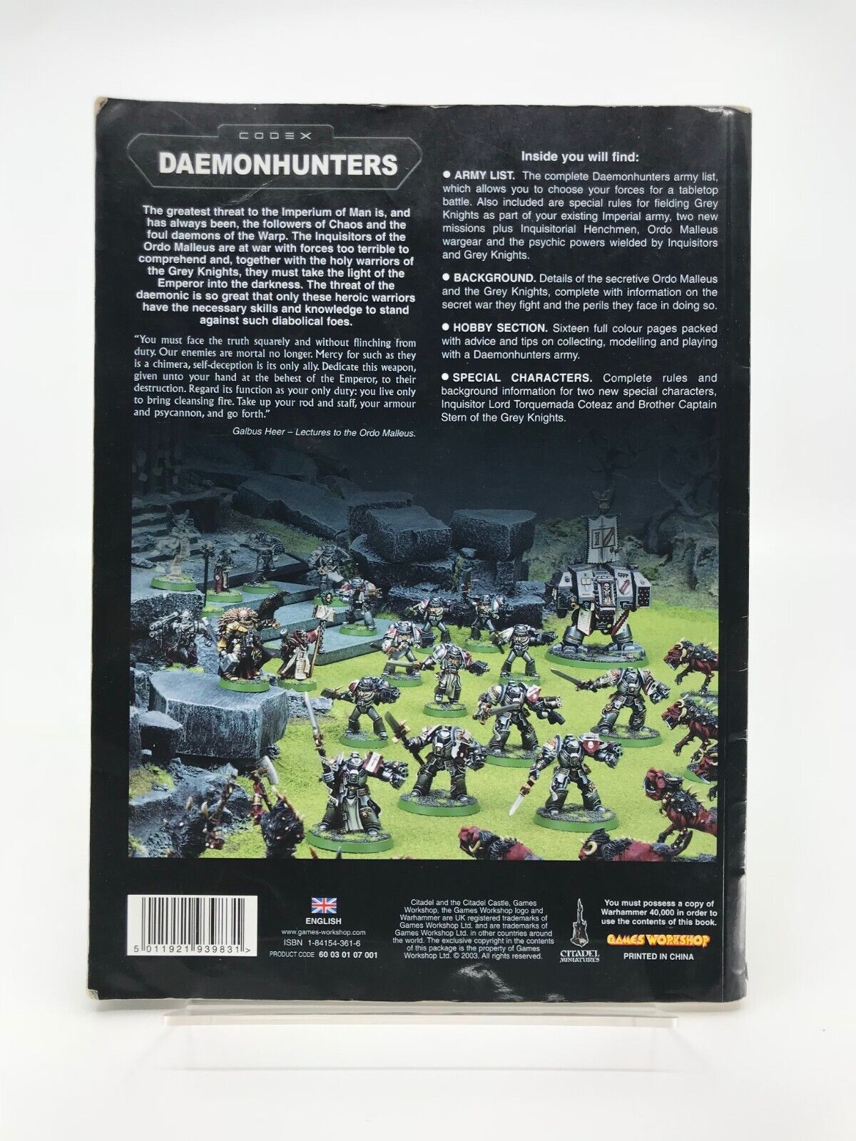 Daemonhunters Codex Book Warhammer 40k Games Workshop M556