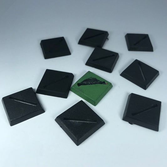 GW Original 20mm Square Slotta Bases X10 - Dated 1995 - Warhammer Fantasy X1465