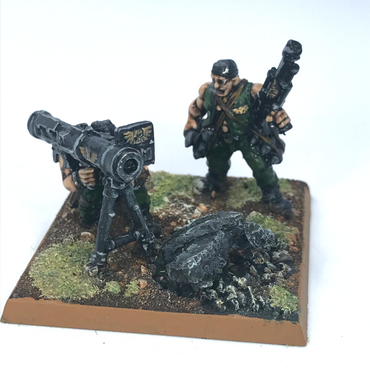 Imperial Guard Catachan Rocket Launcher Team - Painted - Warhammer 40K C2808