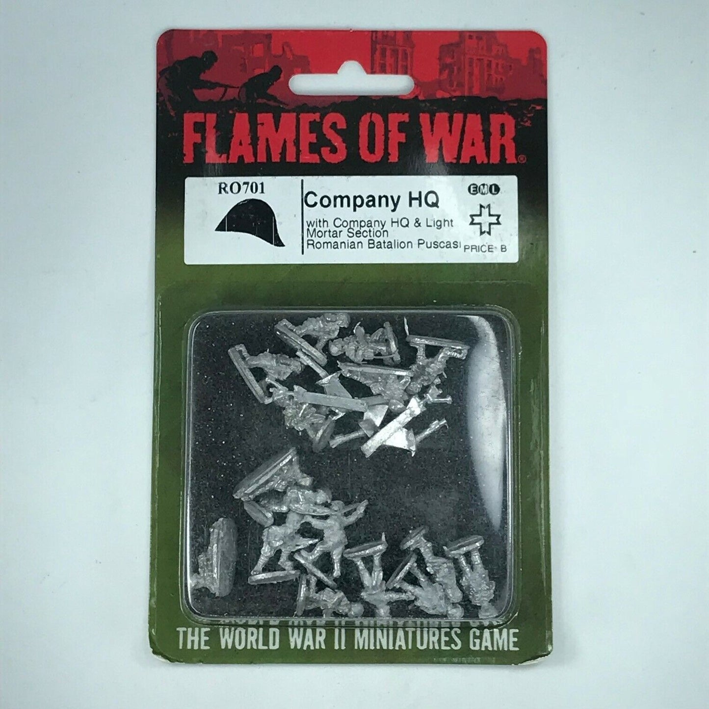 Metal Romanian Company HQ and Light Mortars Blister WW2 - Flames of War C1163