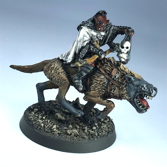 Uruk Hai Shaman on Warg - LOTR Warhammer / Lord of the Rings Painted Metal X3377