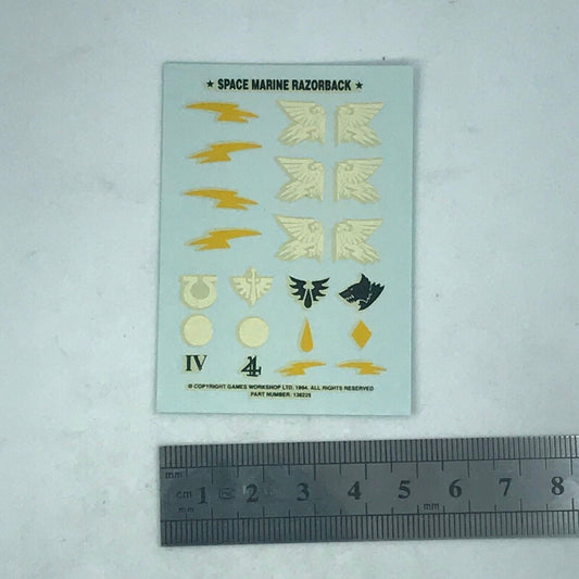 Classic Space Marine Razorback Transfer Sheet - Warhammer 40K T177