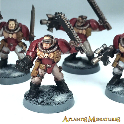 Painted Blood Angel Scout Squad Space Marine - Warhammer 40K C1659