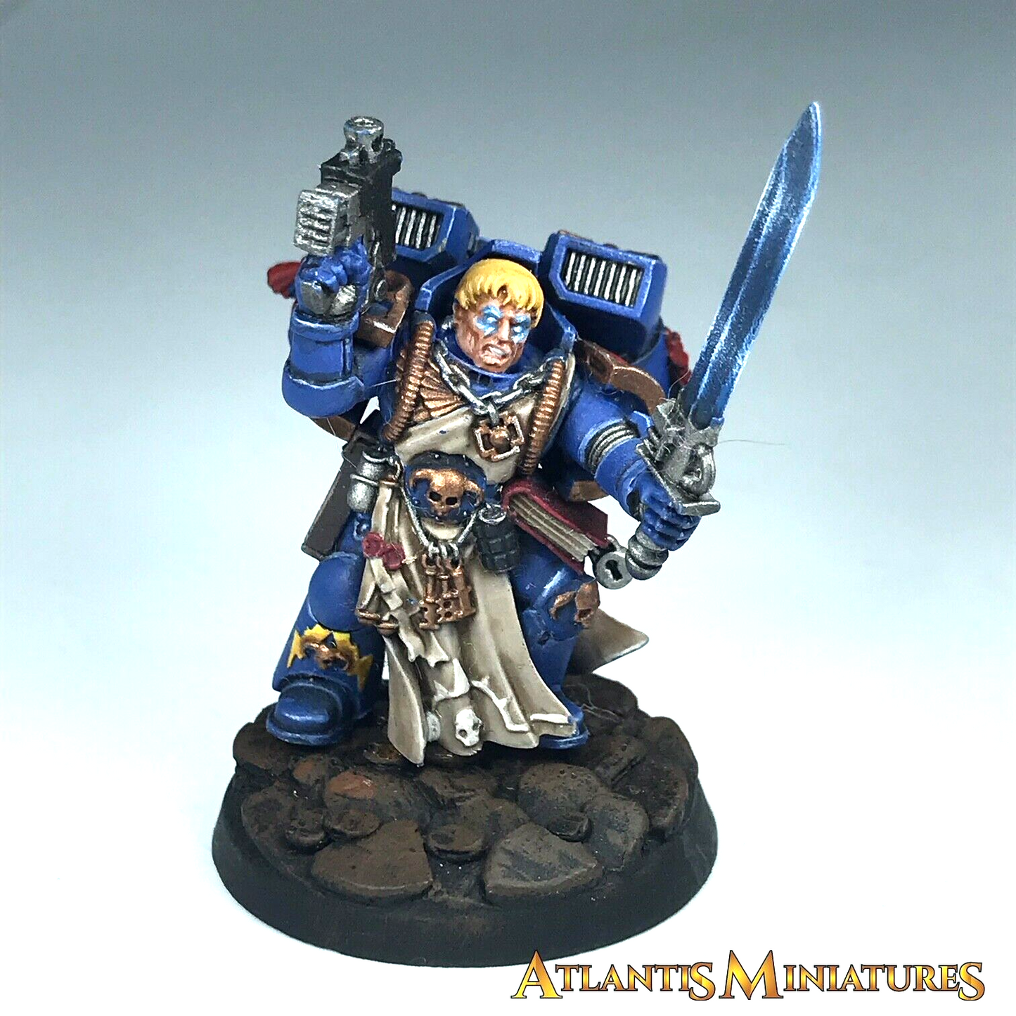 Custom Ultramarine Captain Space Marine - Painted - Warhammer 40K C109