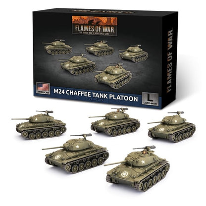 American M24 Chaffee Tank Platoon - Late-War - Brand New - Flames of War