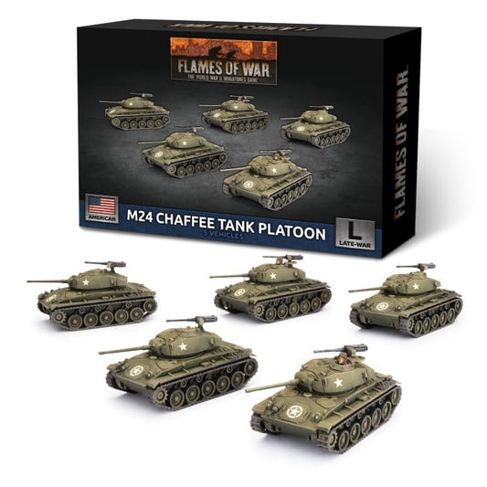 American M24 Chaffee Tank Platoon - Late-War - Brand New - Flames of War
