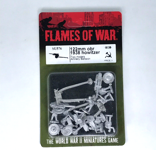 WW2 Soviet 122mm Howitzer 1938 - Sealed Blister - Flames of War Tabletop C684