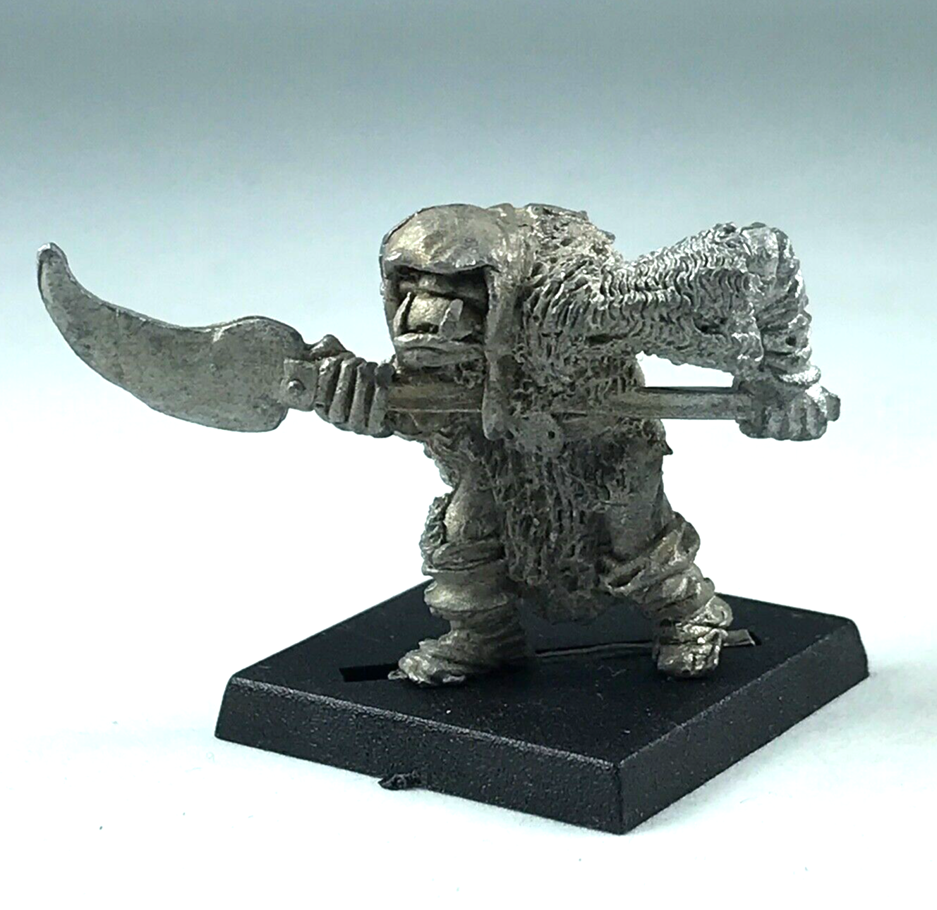 Classic Metal Armoured Black Orc with Halberd - Warhammer Citadel X987