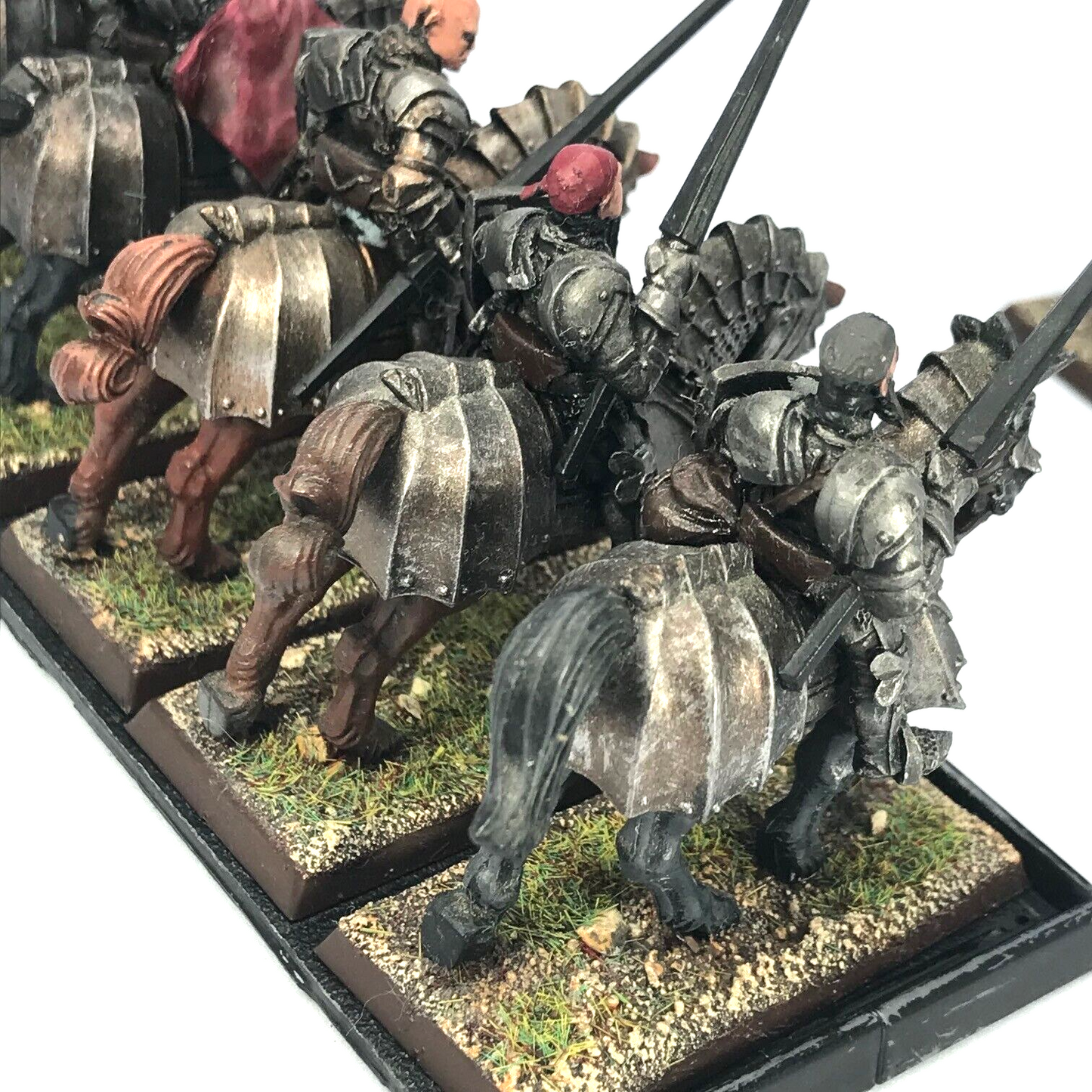 The Empire Mounted Knight Regiment & Tray - Warhammer Fantasy Classic Painted