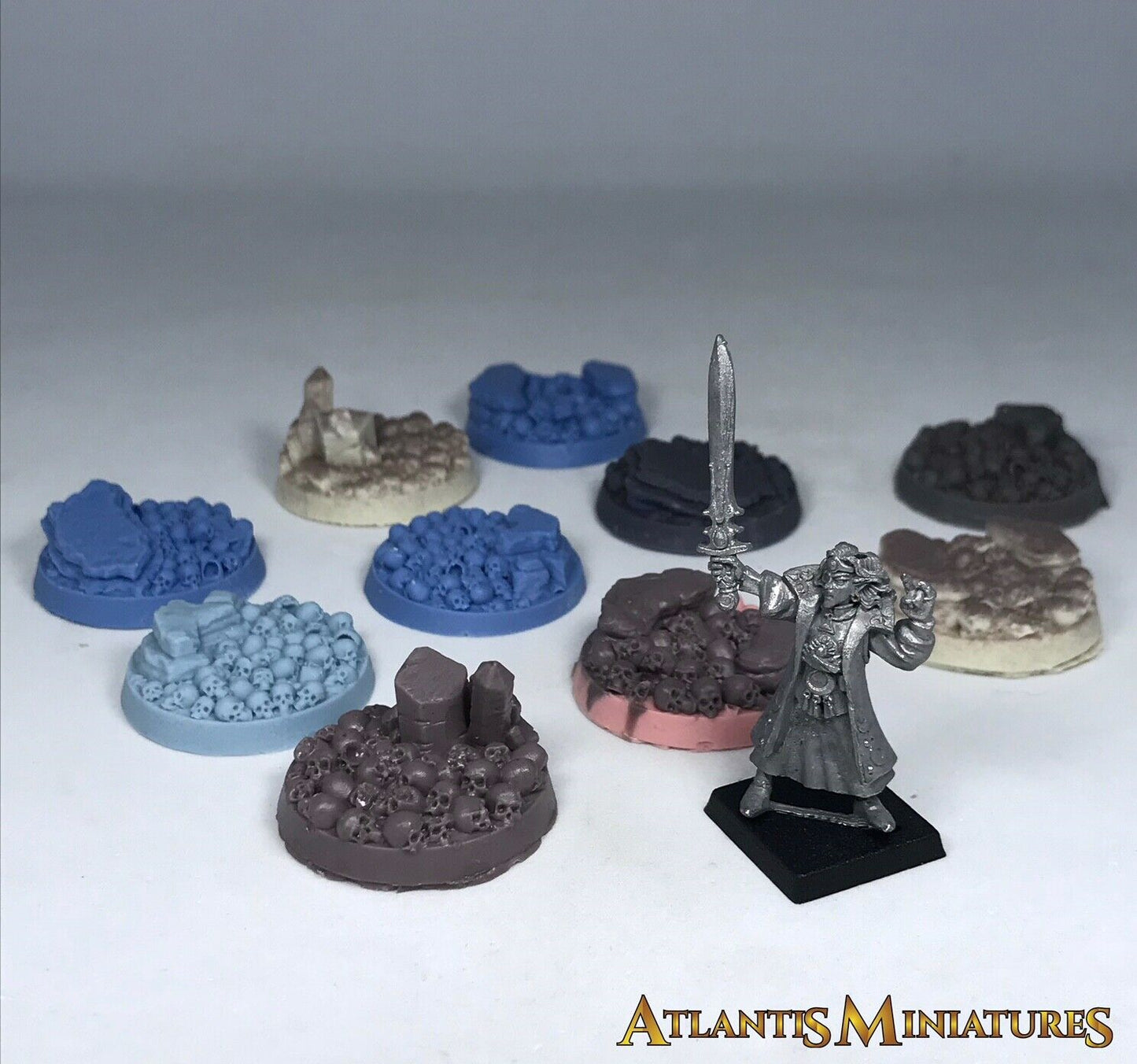 32mm Legend Games Cast Skull Scenic Bases - Ideal for Tabletop Wargaming D36