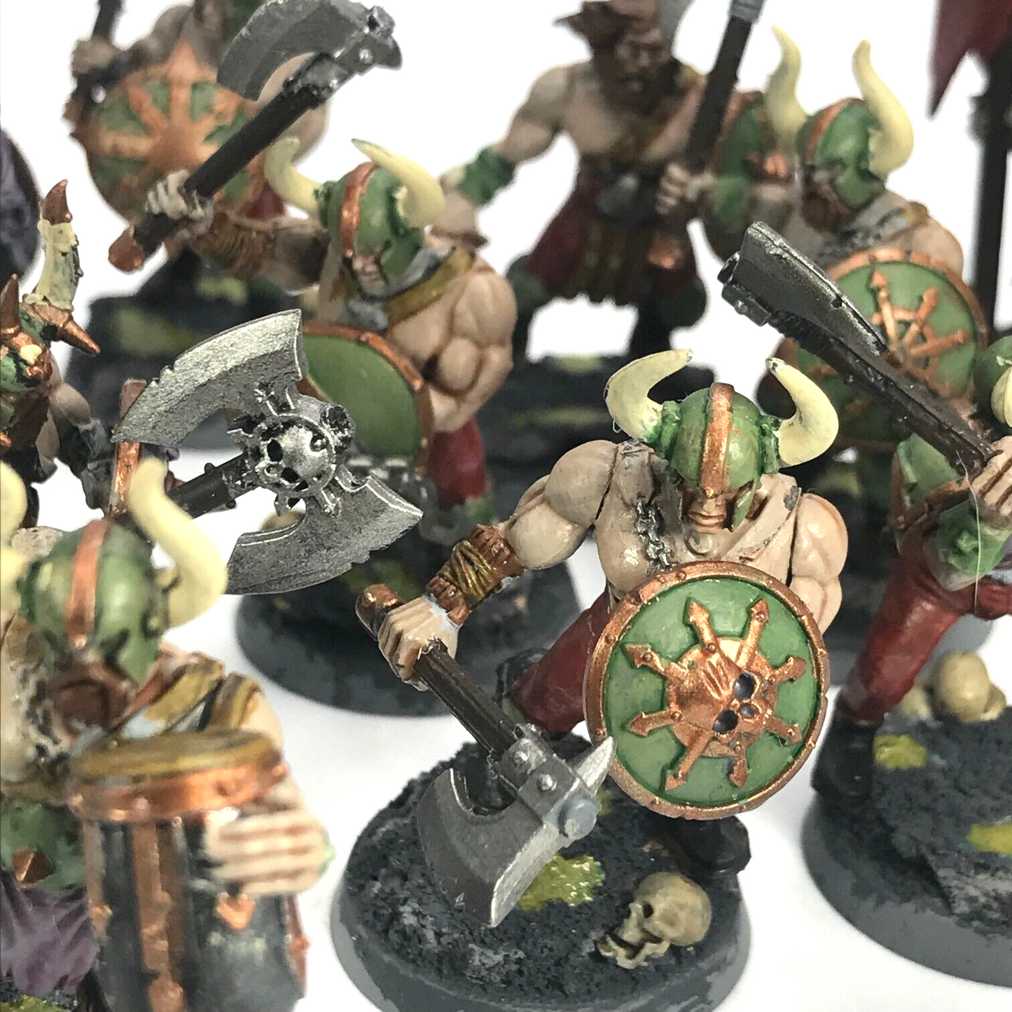 Chaos Marauders Maggotkin Nurgle Chaos - Painted - Warhammer Age of Sigmar C1277