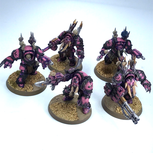 Emperors Children Chaos Terminator Squad - Painted - Warhammer 40K C3781