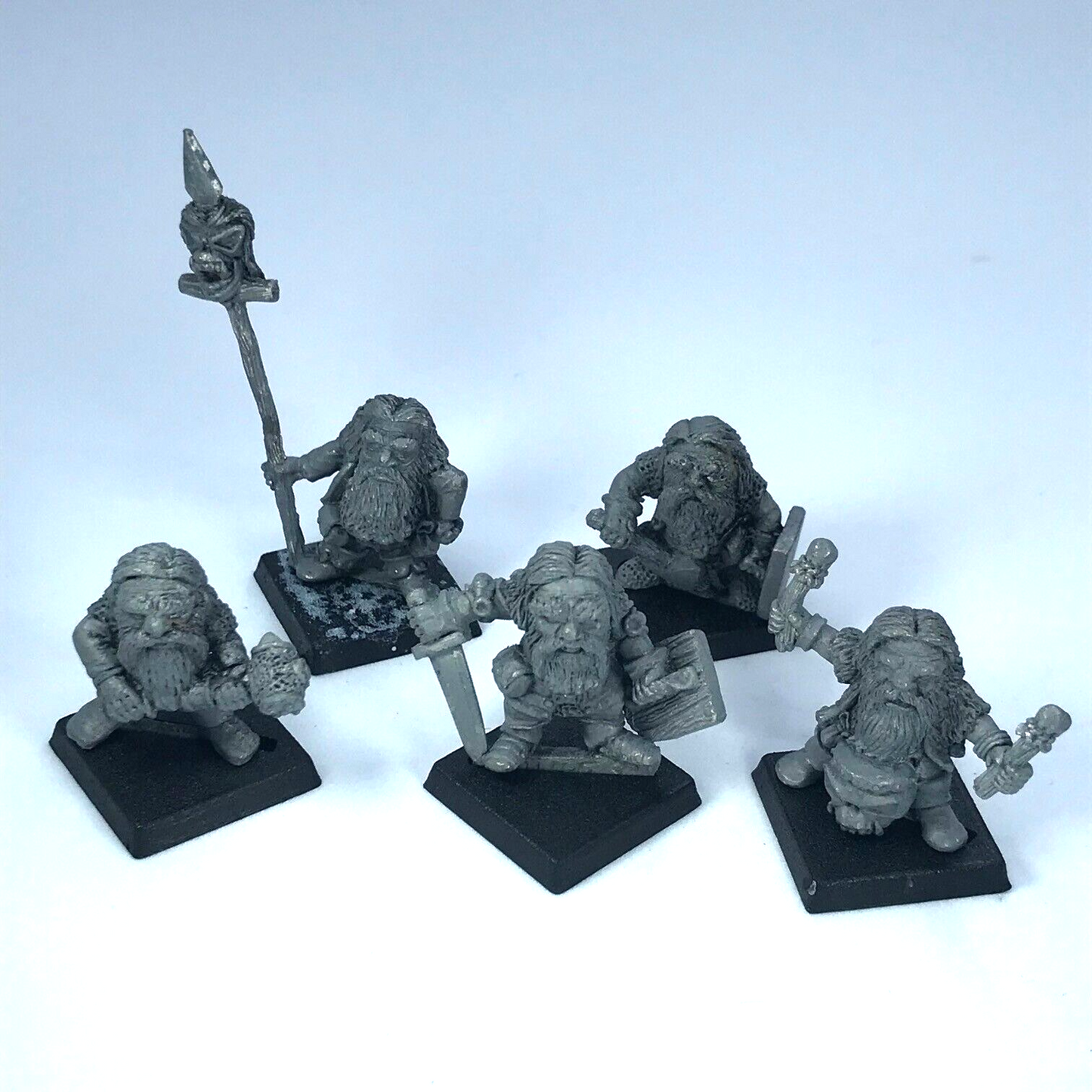 HHG Heartbreaker Dwarf Command and Warriors Metal Miniatures X10015