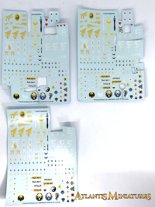 Eldar Transfer Sheets Decals - Warhammer 40K Classic Games Workshop C640