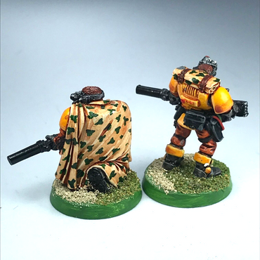 Metal Imperial Fist Sniper Pair Space Marines - Painted - Warhammer 40K X10739