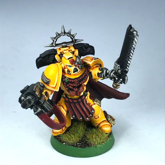 Metal Classic Imperial Fist Captain Space Marines - Painted Warhammer 40K X2946