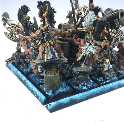 Converted Dwarf Warrior Regiment & Movement Tray - Painted - Warhammer Fantasy