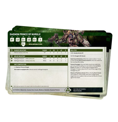 Pre-Order: Death Guard Datasheet Cards - Brand New - Warhammer 40K Games Workshop