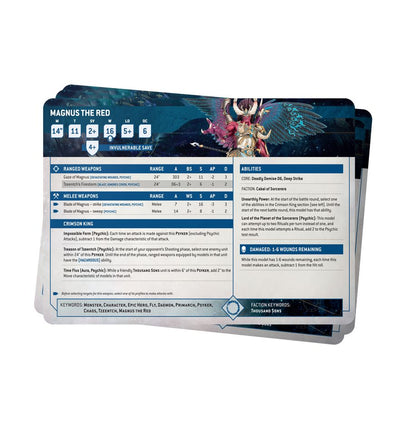 Pre-Order: Thousand Sons Datasheet Cards - Brand New - Warhammer 40K Games Workshop