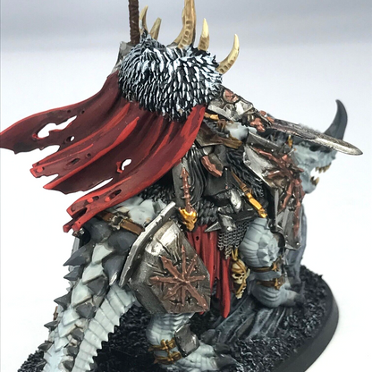 Chaos Lord of Beast Mount Slaves to Darkness - Painted - Warhammer Age of Sigmar