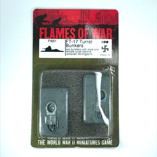 FT-17 Finnish Turret Bunkers Blister WW2 - Flames of War C1763