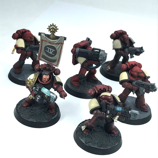 Blood Angel Squad Space Marines - Painted - Warhammer 40K C1225