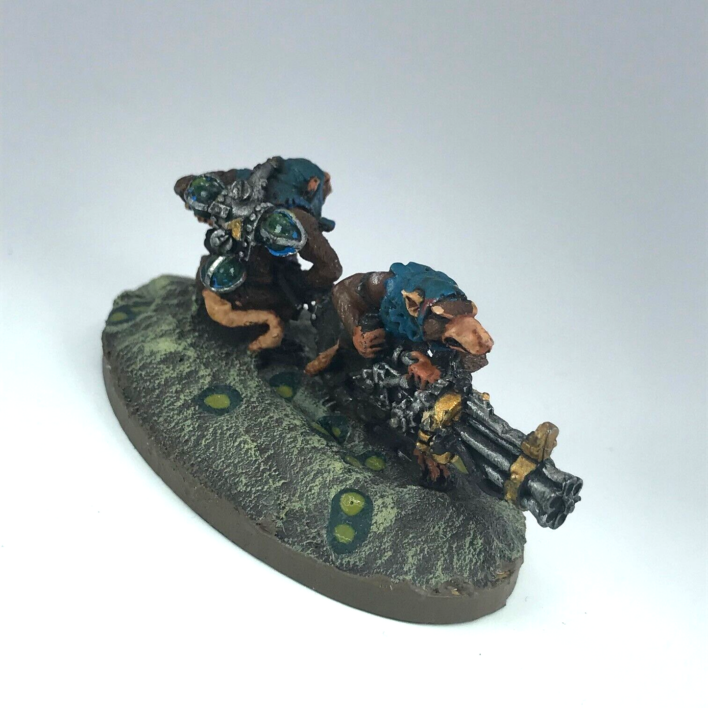 Skaven Ratling Gun Team - Warhammer Fantasy Games Workshop Painted Metal X2618