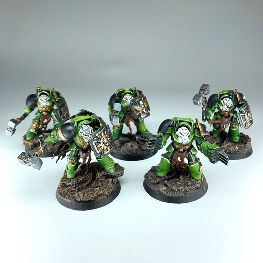 Salamanders Terminator Squad Space Marines - Painted - Warhammer 40K C4981