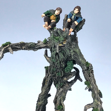 Treebeard Ent & Hobbits LOTR - Warhammer / Lord of the Rings Painted Metal