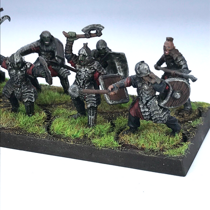 Mordor Orc Warriors & Tray LOTR - Warhammer / Lord of the Rings Painted C3228