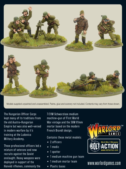 Hungarian Army Support Group - Brand New - Warlord Games Bolt Action Miniatures