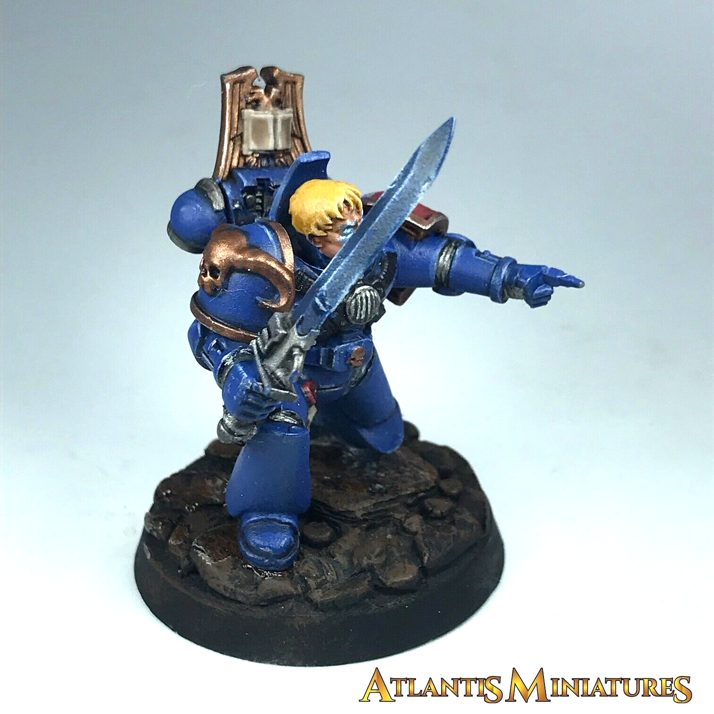 Painted Blood Angel Ultramarine Captain Command Space Marine - Warhammer 40K C7