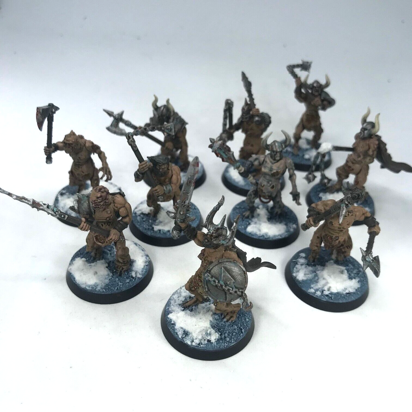 Nurgle Chaos Possessed Marauder Warriors Painted - Warhammer Age of Sigmar C904