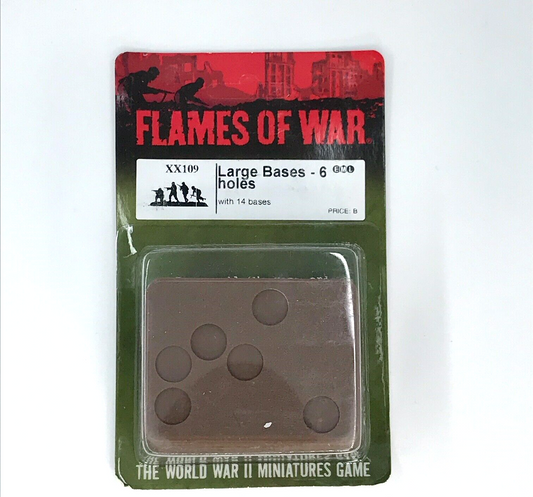 Large Bases - 6 Holes - Sealed Blister - Flames of War C600