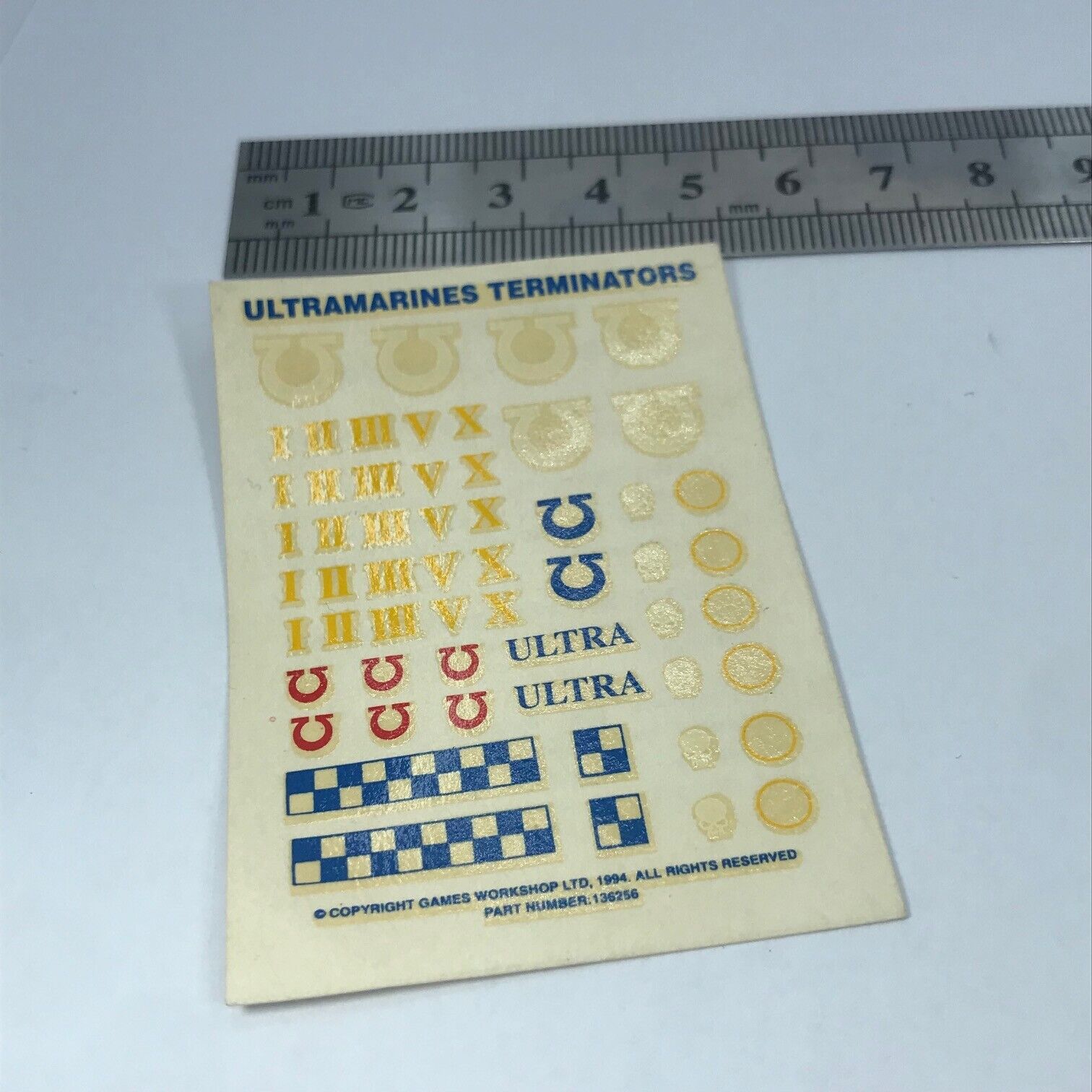 Miniatures Script Transfer Classic Ultramarines Terminator Space Marines Transfer Sheet Warhammer