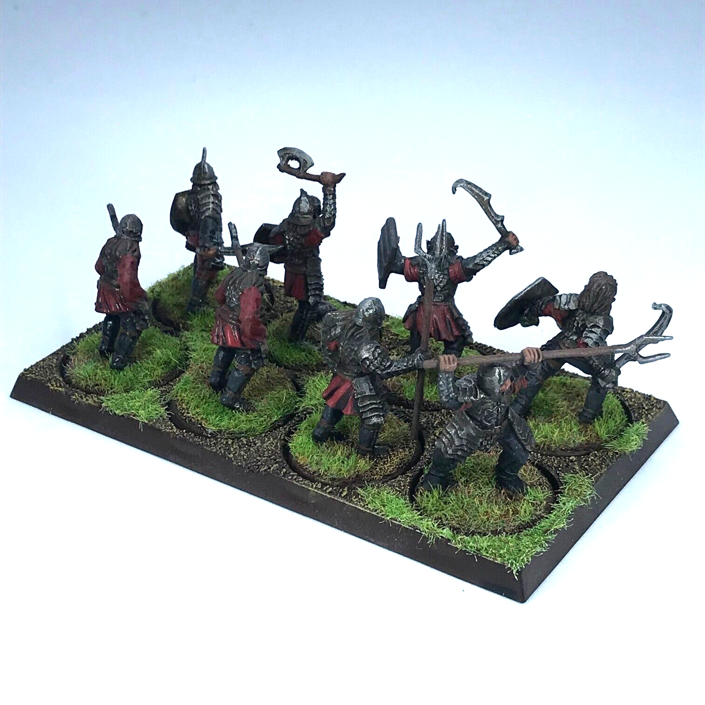 Mordor Orc Warriors & Tray LOTR - Warhammer / Lord of the Rings Painted C549