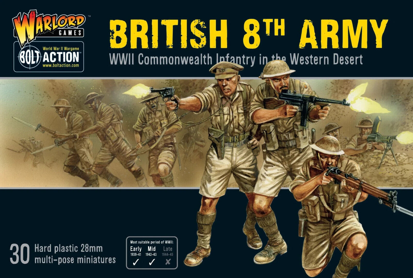 British 8th Army Infantry - Warlord Games Bolt Action Miniatures