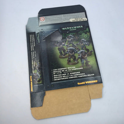 Classic 13th Company Wulfen Box Only - EMPTY BOX - Warhammer 40K