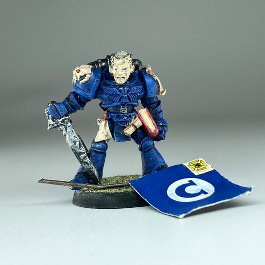 Ultramarine Space Marine Ancient Rogue Trader - Painted Warhammer 40K X13009