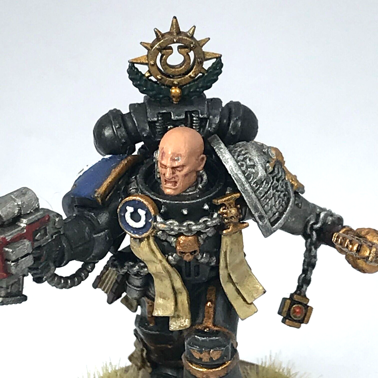 Deathwatch Ultramarine Chaplain Space Marine - Painted - Warhammer 40K X9390