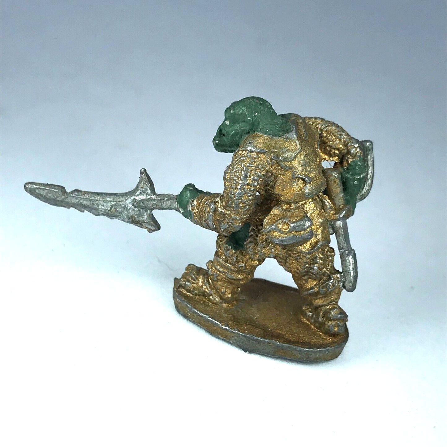 Classic Metal Armoured Orc Figure with Spear - Unbranded X770