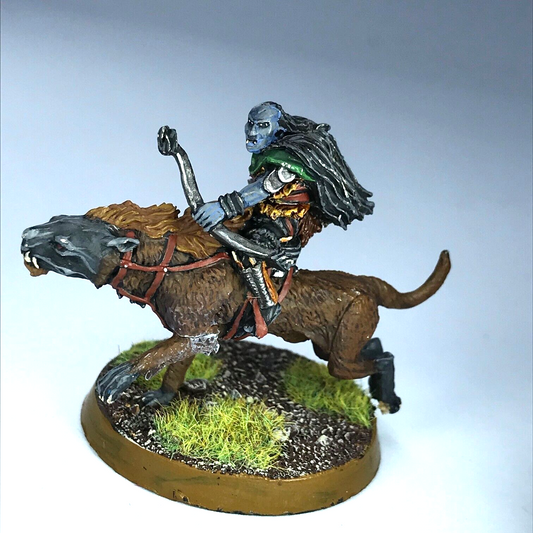 Metal Orc Warg Rider - Painted - LOTR / Warhammer / Lord of the Rings X12578