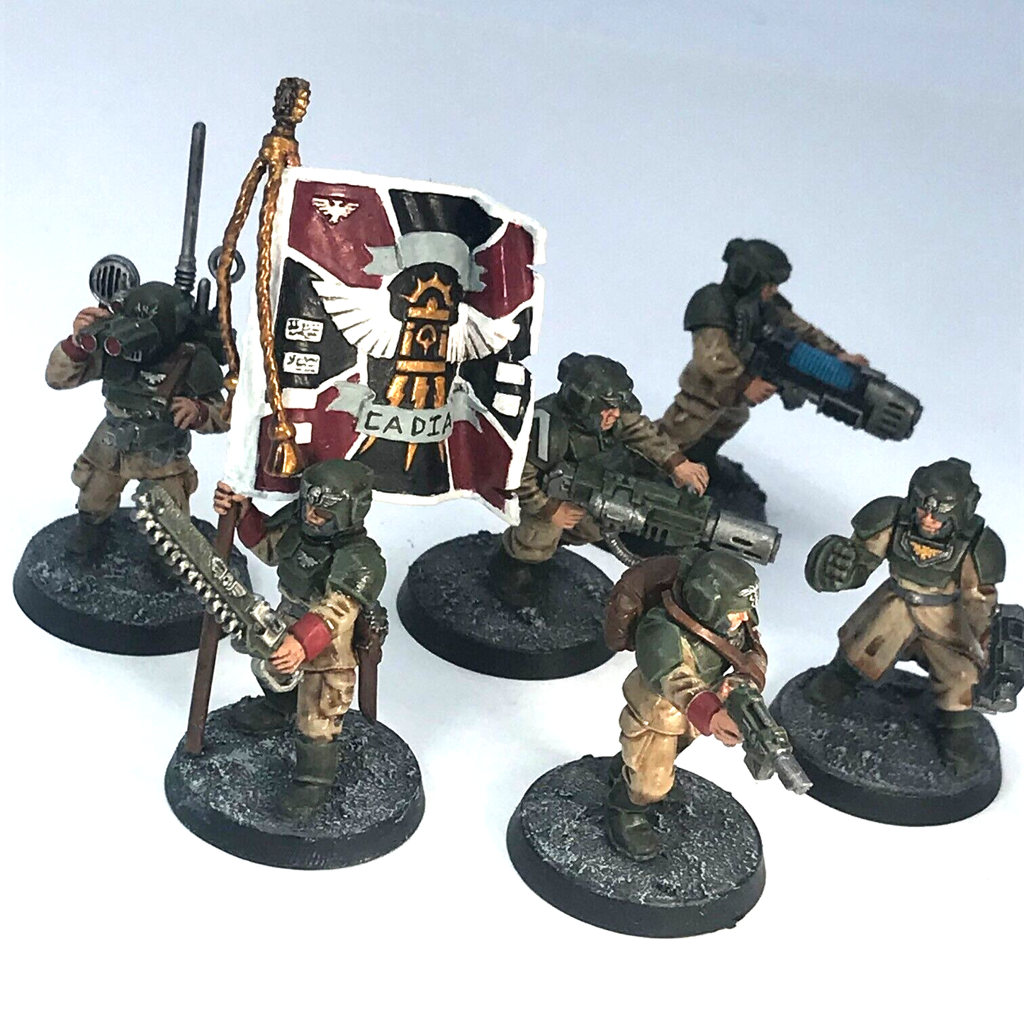 Imperial Guard Cadian Company HQ Astra Militarum - Painted Warhammer 40K C2561